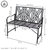 2-Person Geometric Lattice Iron Outdoor Garden Bench