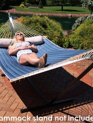 2-Person Quilted Spreader Bar Hammock Bed with Pillow - Tidal Wave