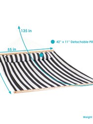2-Person Quilted Spreader Bar Hammock & Pillow