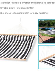 2-Person Quilted Spreader Bar Hammock & Pillow