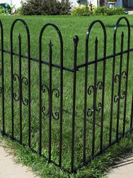 2-Piece Decorative Finial Garden Landscape Iron Border Fence