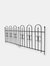 2-Piece Decorative Finial Garden Landscape Iron Border Fence - Black