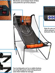2-Player Indoor Basketball Arcade Game with Electronic Scorer
