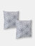 2 Square Outdoor Throw Pillow Covers - Grey