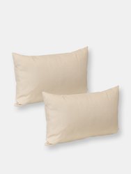 2 Square Outdoor Throw Pillow Covers - Off White