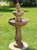 2-Tier Blooming Flower Outdoor Water Fountain 38" Garden Feature