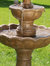 2-Tier Blooming Flower Outdoor Water Fountain 38" Garden Feature
