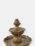 2-Tier Blooming Flower Outdoor Water Fountain 38" Garden Feature