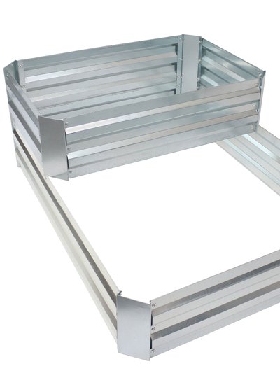 Sunnydaze Decor 2-Tier Galvanized Steel Raised Garden Bed product