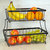 2-Tier Metal Wire Collapsible Tabletop Storage Basket - Black