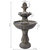 2 Tier Pineapple Solar Outdoor Water Fountain with Battery 33"