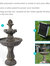 2 Tier Pineapple Solar Outdoor Water Fountain with Battery 33"