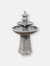 2-Tiered Pagoda Outdoor Water Fountain with LED Light - Grey