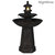 2-Tiered Pagoda Outdoor Water Fountain with LED Light