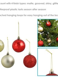 24 Pack Christmas Ornament Hanging Shatterproof Decor Holiday