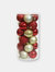 24 Pack Christmas Ornament Hanging Shatterproof Decor Holiday - Red