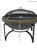 26" Fire Pit Steel Contemporary Design with Handles and Spark Screen