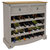 28-Bottle Solid Pine Freestanding Wine Rack - Gray - 34.5" - Grey