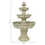 3-Tier Pineapple Outdoor Water Fountain White Finish Patio Feature