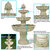 3-Tier Pineapple Outdoor Water Fountain White Finish Patio Feature