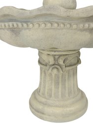 3-Tier Pineapple Outdoor Water Fountain White Finish Patio Feature