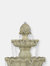 3-Tier Pineapple Outdoor Water Fountain White Finish Patio Feature