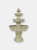 3-Tier Pineapple Outdoor Water Fountain White Finish Patio Feature - White