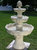 3-Tier Pineapple Outdoor Water Fountain White Finish Patio Feature