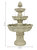 3-Tier Pineapple Outdoor Water Fountain White Finish Patio Feature