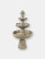 3-Tier Traditional Style Outdoor Water Fountain Garden Feature - Light Brown