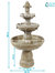 3-Tier Traditional Style Outdoor Water Fountain Garden Feature