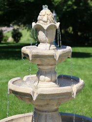 3-Tier Traditional Style Outdoor Water Fountain Garden Feature