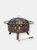 30" Fire Pit Steel with Bronze Finish Crossweave with Spark Screen - Bronze