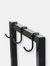 30" Steel Firewood Rack Log Holder with Black PVC Cover Storage Accessory