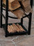 32" Firewood Rack Log Storage Tool Holders Storage Black Steel Accessory