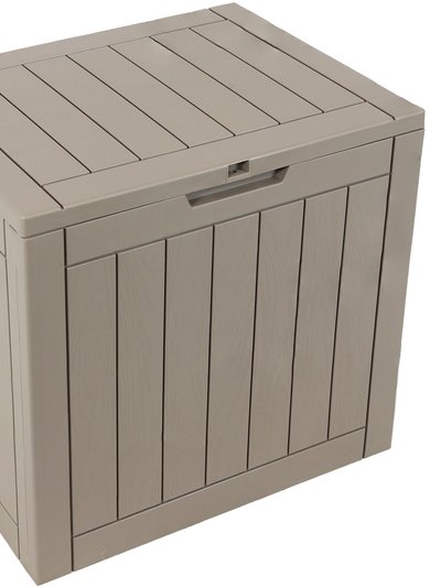 Sunnydaze Decor 32-Gal. Outdoor Deck and Patio Storage Box with Woodgrain Design product