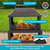 32" Steel Outdoor Fireplace With Log Storage - Brushed Bronze