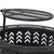 32.75" Arrow Motif Steel Fire Pit With Cooking Grate - Black