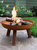 34" Fire Pit Cast Iron with Steel Finish Wood-Burning Fire Bowl