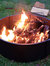 34" Wood Burning Fire Ring Steel with Rotating Cooking Grate and Poker