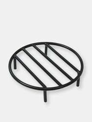 36" Fire Pit Firewood Grate Round Wood Burning Campfire Heavy Duty Accessory - Black