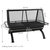 36" Fire Pit Steel Northland Grill with Spark Screen and Vinyl Cover