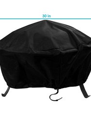 36" Round Fire Pit Cover Weather Resistant Outdoor Patio Polyester PVC