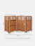 4-Panel Folding Outdoor Wood Patio Garden Divider Partition Privacy Screen
