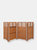 4-Panel Folding Outdoor Wood Patio Garden Divider Partition Privacy Screen - Brown