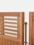 4-Panel Folding Outdoor Wood Patio Garden Divider Partition Privacy Screen