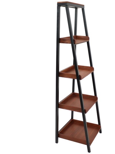 Sunnydaze Decor 4-Shelf Acacia Wood Ladder Bookshelf - 59.75" H product