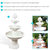 4-Tier Fruit Top Outdoor Water Fountain Backyard Garden Feature