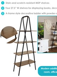 4-Tier Industrial-Style Ladder Bookshelf