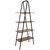 4-Tier Industrial-Style Ladder Bookshelf - Brown